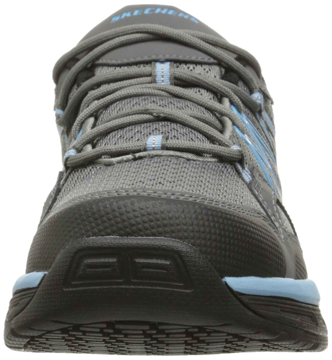 Skechers for Work Women's Conroe Abbenes Work Shoe,Gray/Blue,11 M US