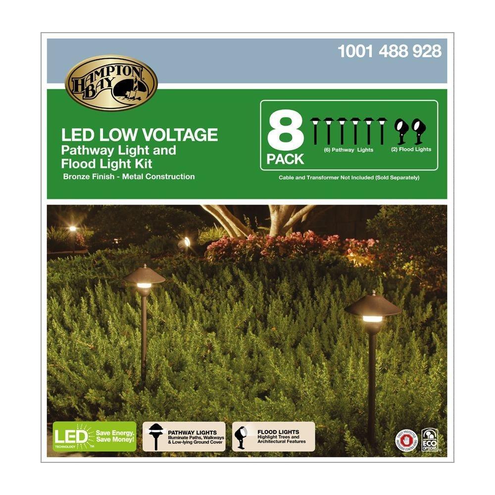 Low-Voltage LED Bronze Outdoor Light Kit (8-Pack)