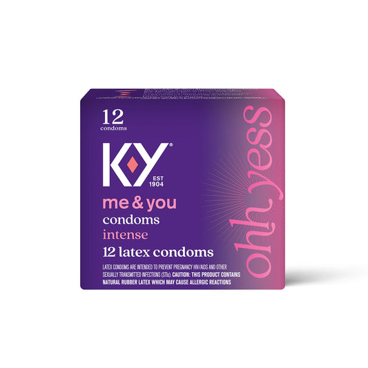 KY Intense Me & You 12 Lubricated Latex Condoms Exp: 09/2023