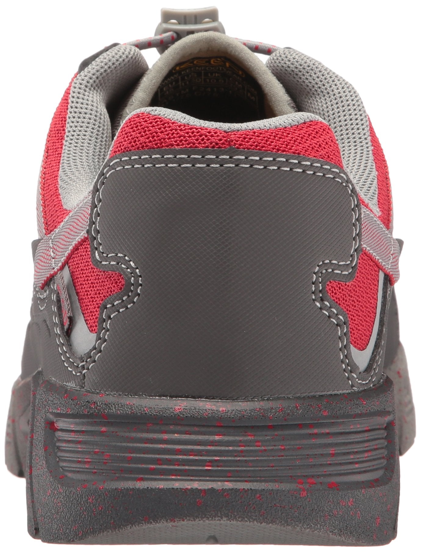 KEEN Utility Men's Asheville Alloy Toe ESD Industrial and Construction Shoe, Magnet/Racing Red, 11.5 D US