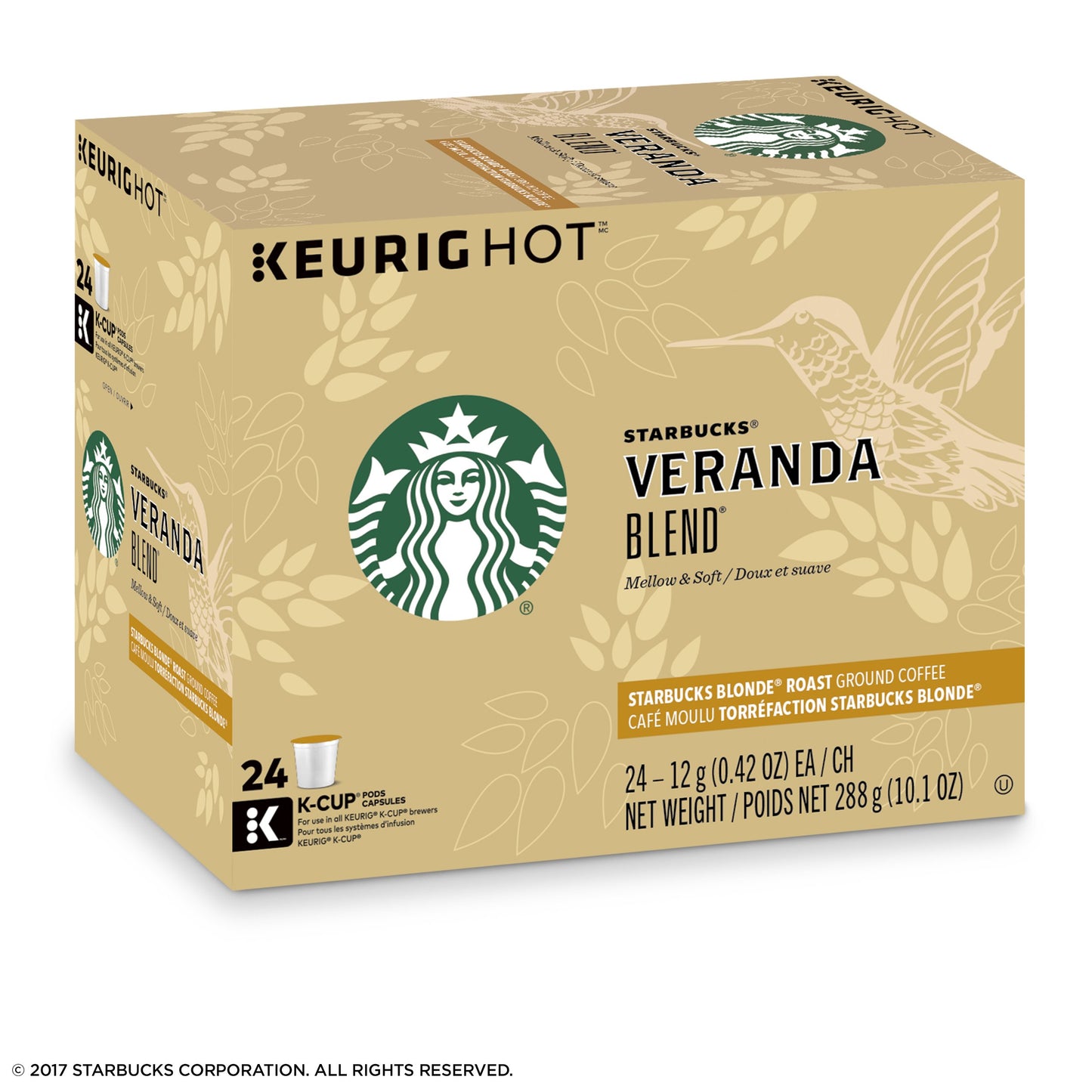 Starbucks Veranda Blend Blonde Light Roast Coffee Keurig BB October 2019