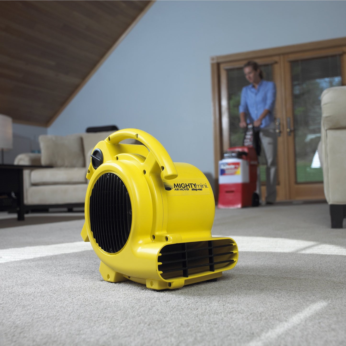 Shop-Air by Shop-Vac 1032000 Mighty Mini Air Mover 3-Speed 3-Position Dryer for Wet Carpets, Floors, Walls & Ceilings, 500 CFM Motor