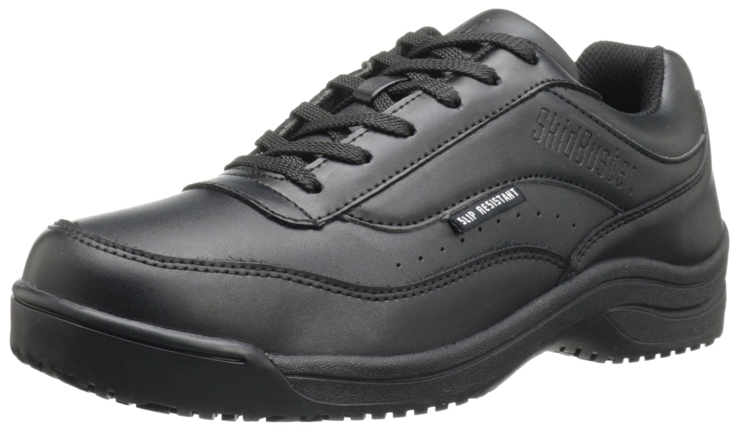 Skidbuster 5070 Men's Leather Slip Resistant Athletic Shoe,Black,10 M US