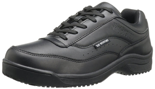 Skidbuster 5070 Men's Leather Slip Resistant Athletic Shoe,Black,9 M US