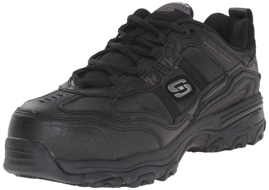 Skechers for Work Women's D'Lite Slip Resistant Toliand Work Shoe,Black,8.5 M US