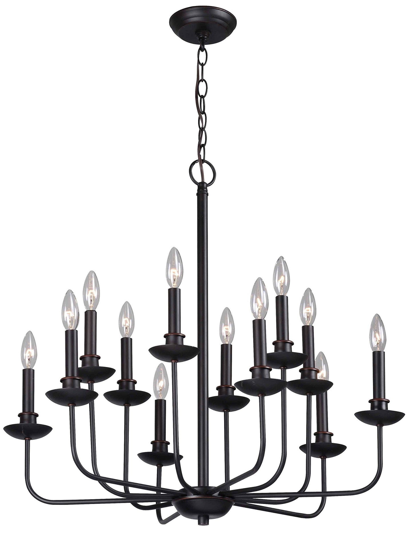 World Imports Lighting  3452-29 Colonial 12-Light Chandelier