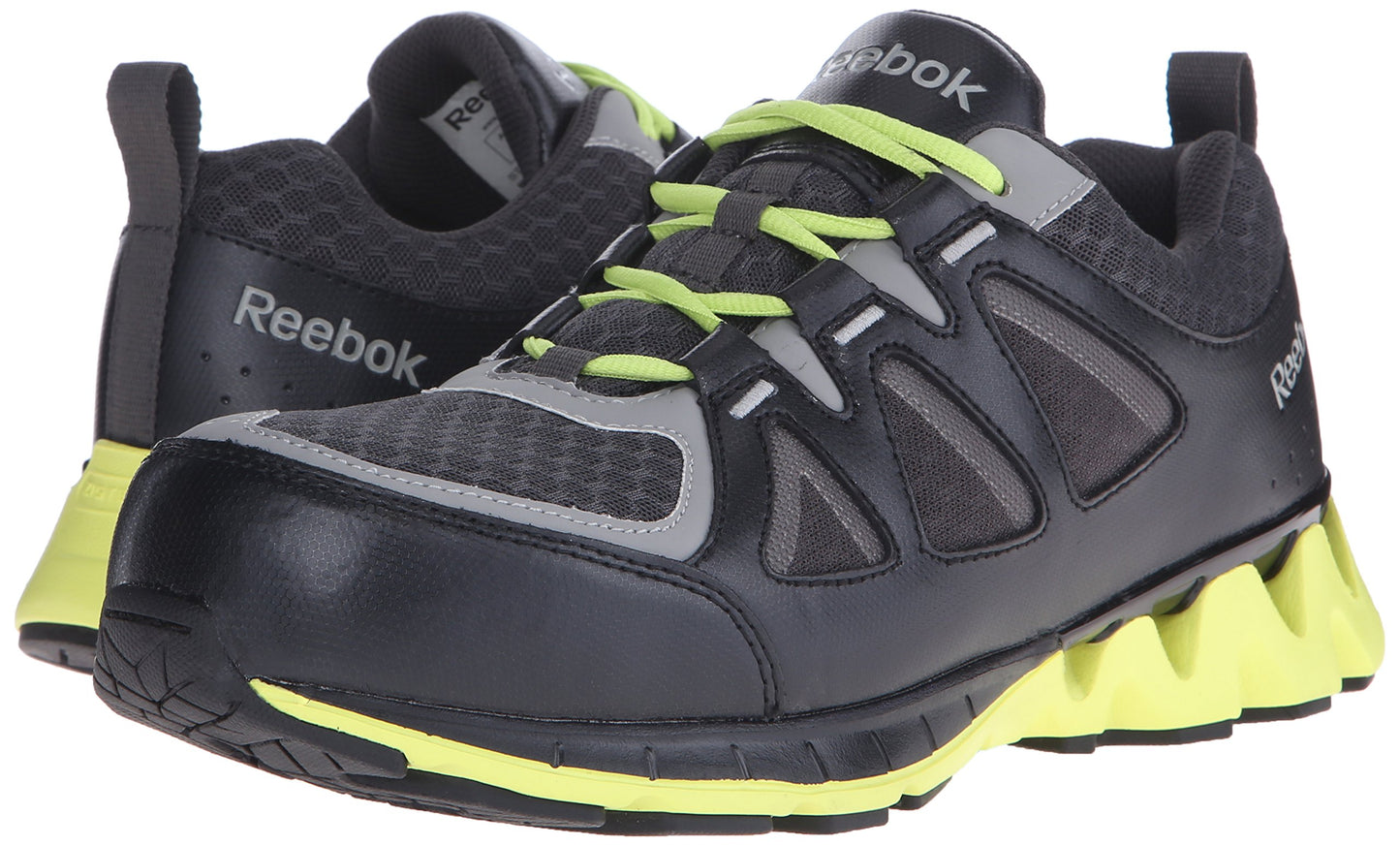 Reebok Work Men's Zigkick RB3015 Work Shoe, Black/Yellow, 13 M US