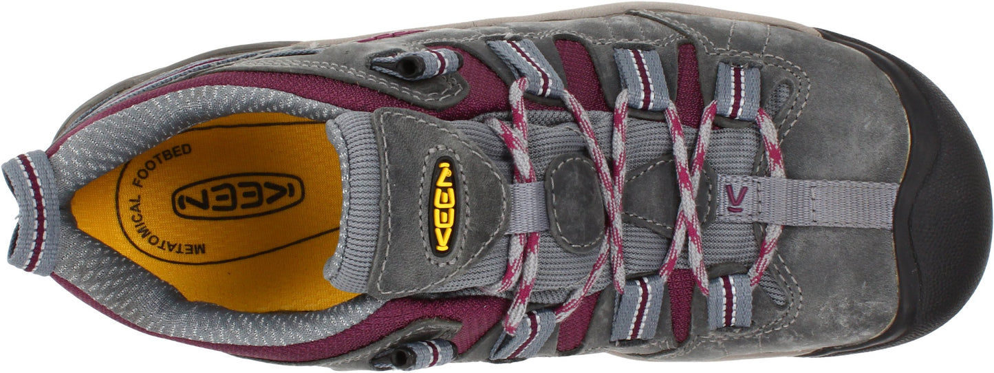 KEEN Utility Women's Detroit Low Steel Toe Work Shoe,Monument/Amaranth,10 M US