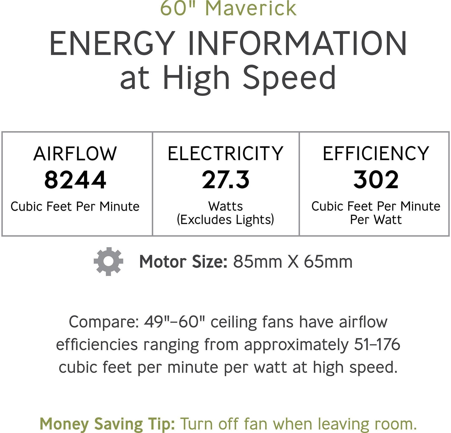 Monte Carlo 3MAVR60BS Maverick Energy Star 60'' Outdoor Ceiling Fan with Remot..