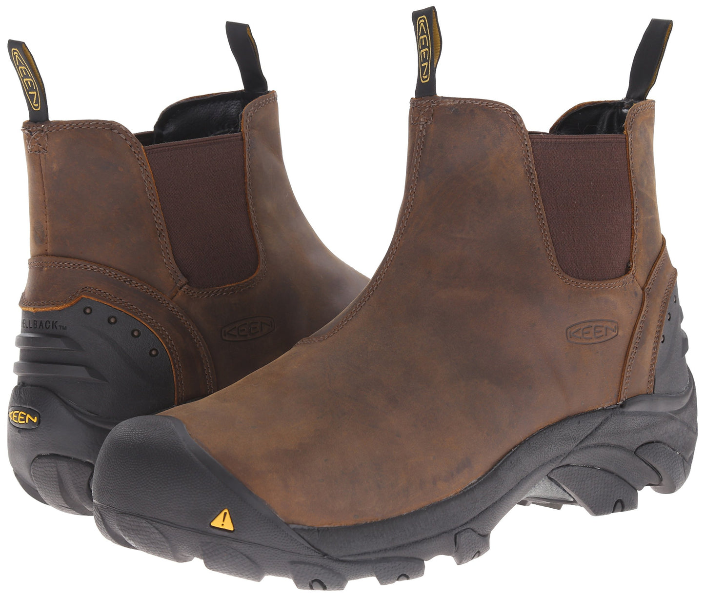 KEEN Utility Men's Detroit Slip-On Work Boot, Cascade Brown, 8.5 EE US