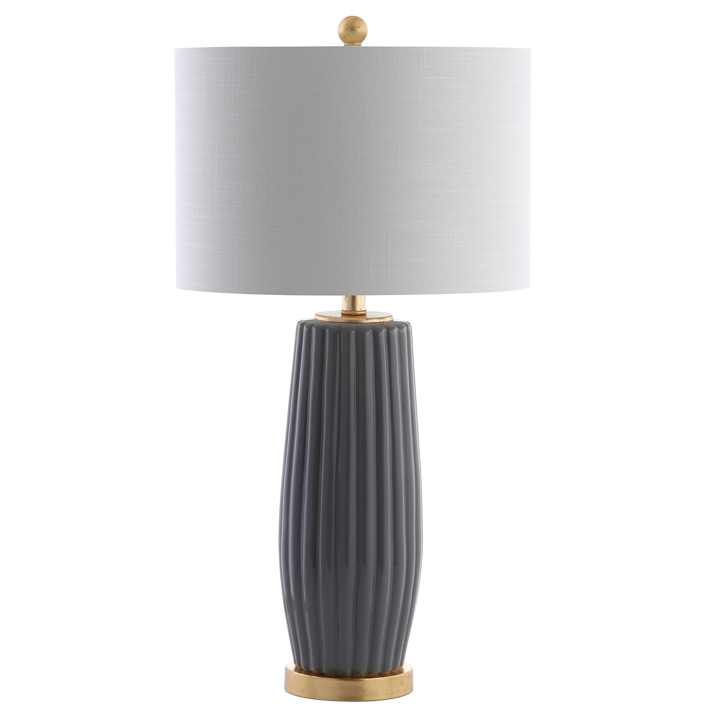 JONATHAN Y JYL5045B Roman 28.5" Ceramic Table Lamp, Gray