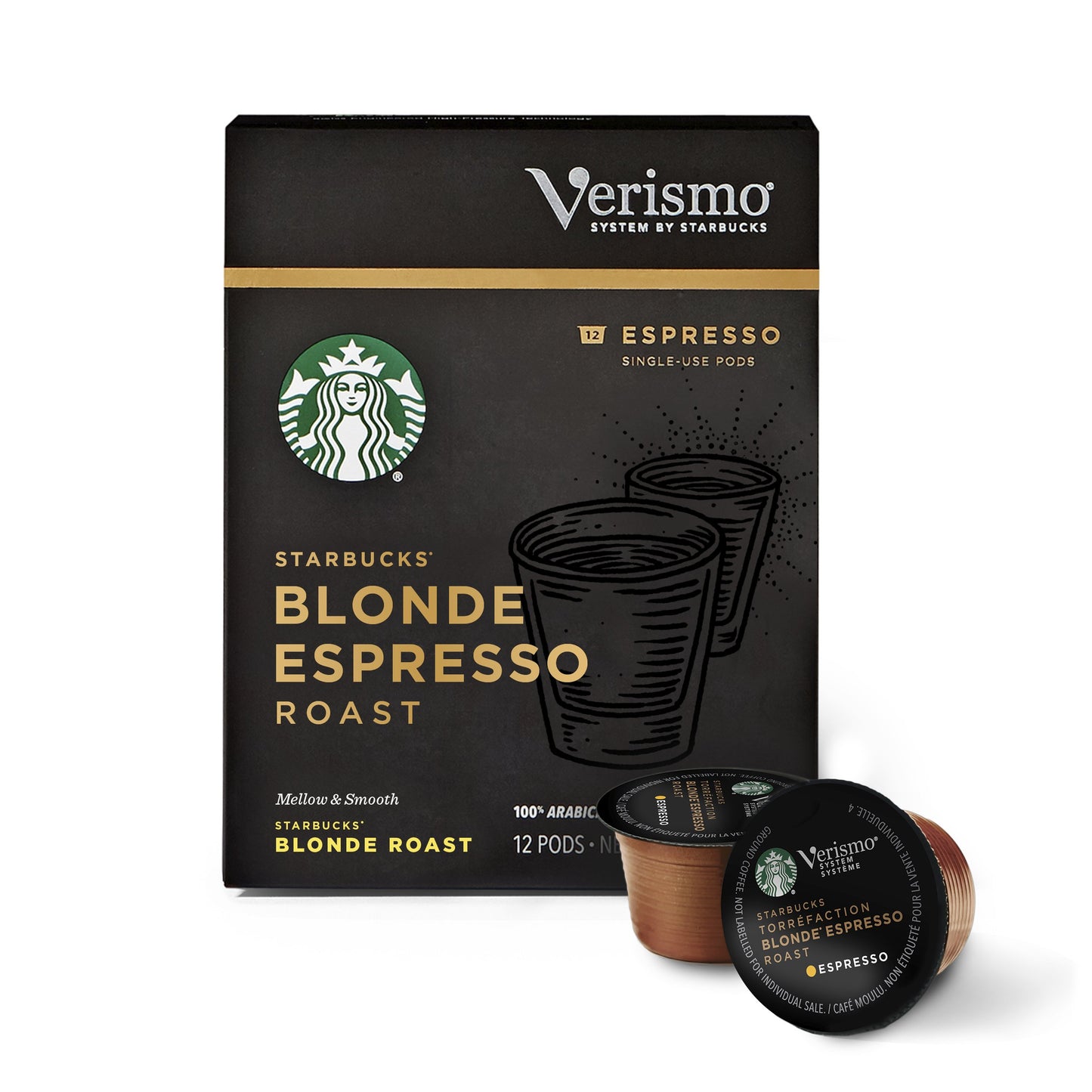 LOT OF 144 Starbucks Verismo Blonde Espresso Roast Single-Serve PODS BBD 4/2019