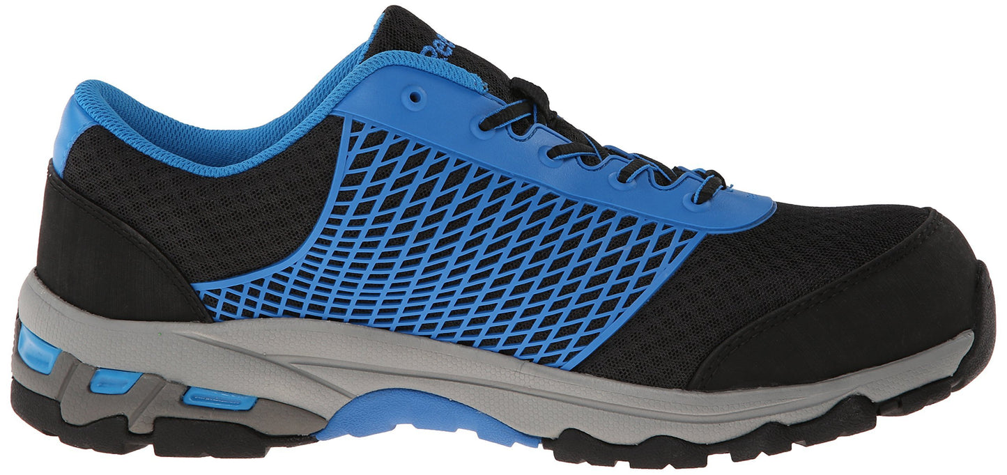 Reebok Work Men's Heckler RB4620 Industrial and Construction Shoe, Black/Blue Trim, 10.5 W US