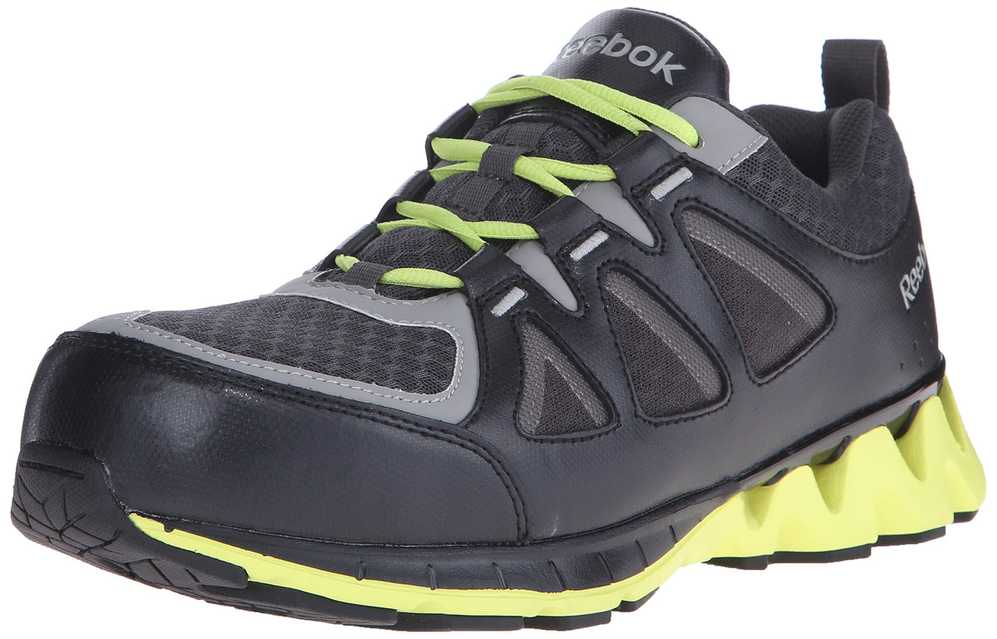 Reebok Work Men's Zigkick RB3015 Work Shoe, Black/Yellow, 13 M US