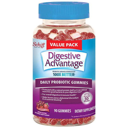 NEW Schiff Digestive Advantage Daily Probiotics Immune Gummies 90 SEALED 10/2023