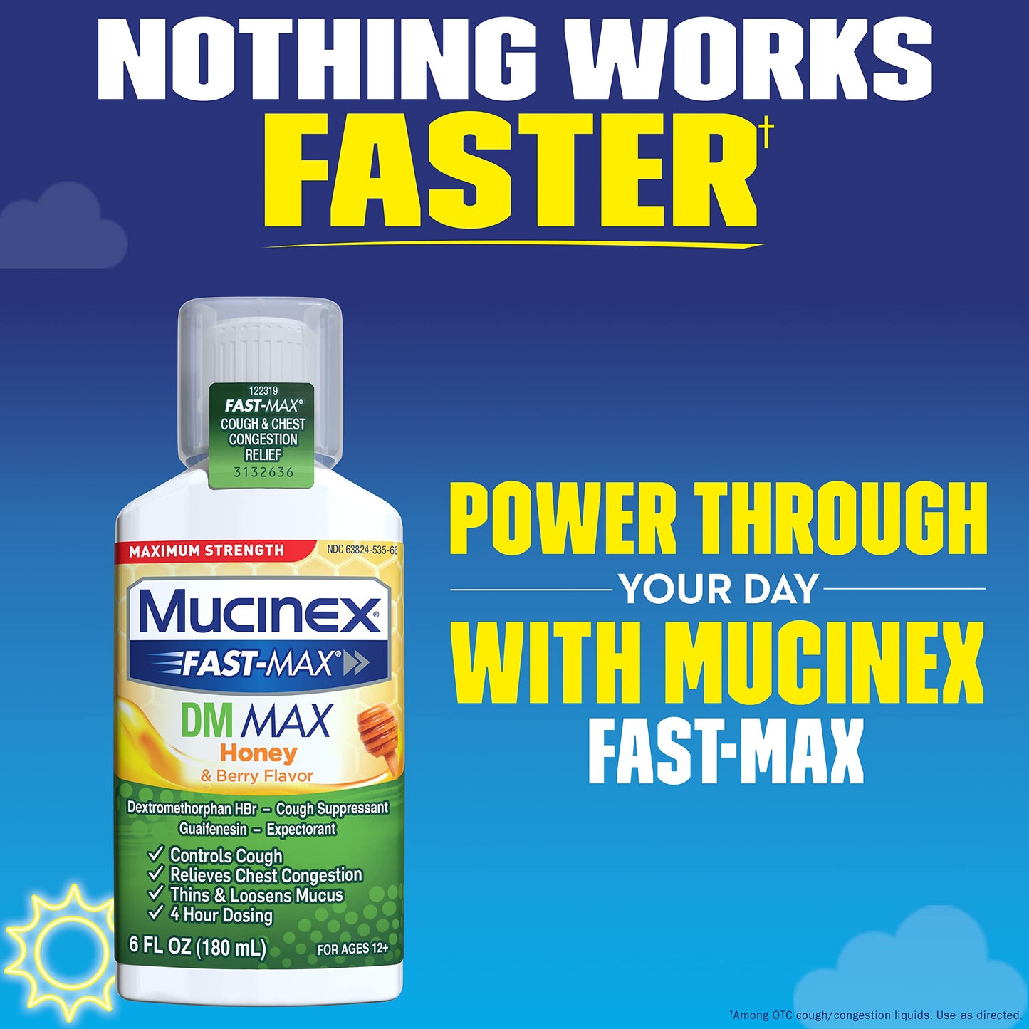 Municex Fast-Max Honey & Berry Flavor (6 Oz) Expires June 2024