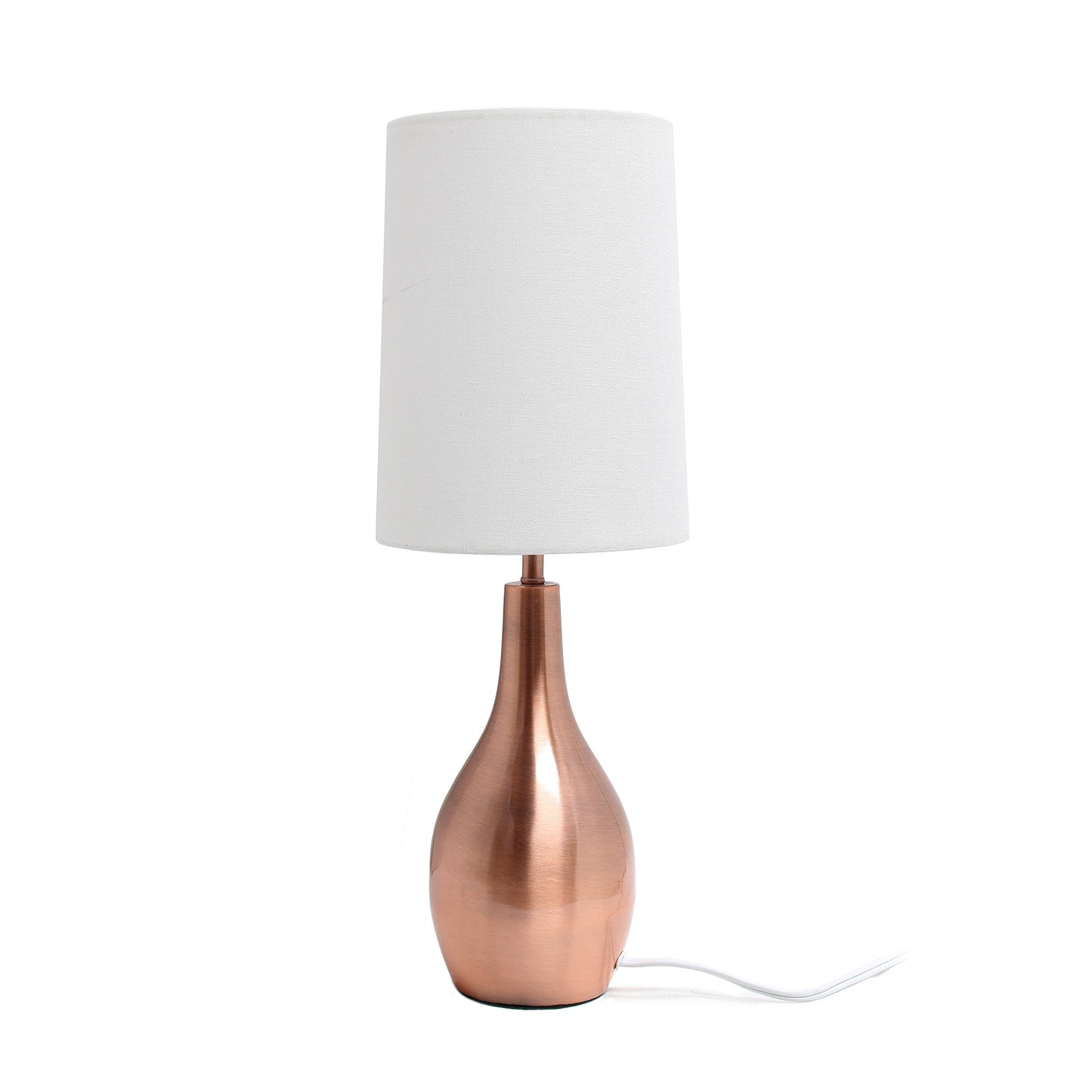 Simple Designs Home LT3303-RGD 1 Light Tear Drop Table Lamp, Rose Gold,