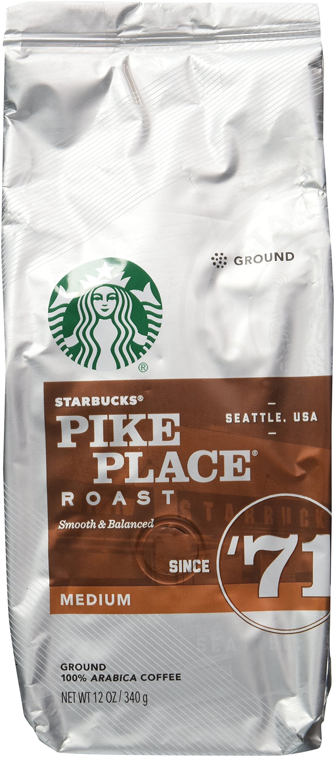 18 PACK Starbucks Medium Pike Place Ground Coffee BEST BEFORE NOVEMBER 2019