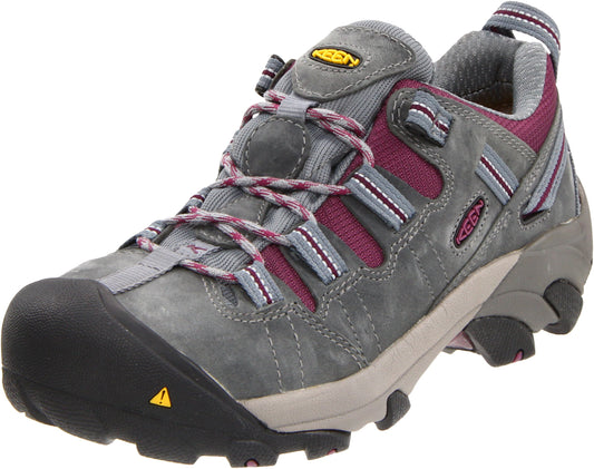 KEEN Utility Women's Detroit Low Steel Toe Work Shoe,Monument/Amaranth,10 M US