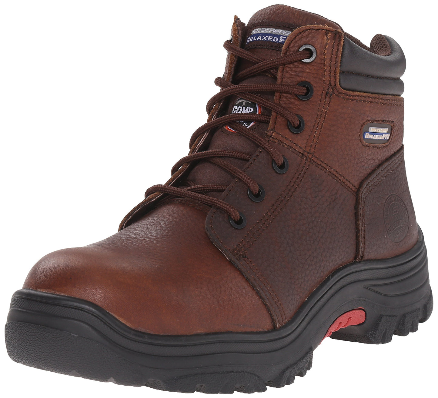 Skechers for Work Men's Burgin Work Boot,Dark Brown,13 M US