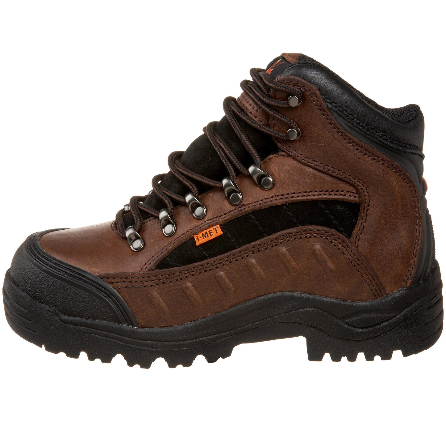 Thorogood Women's I-Met Technology 6" Hiking Boot, Dark Brown and Black Suede, 8 W US