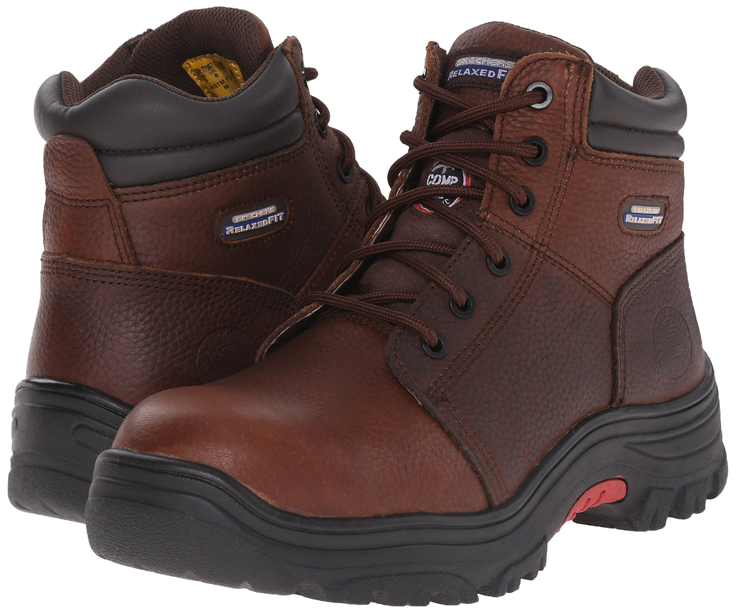 Skechers for Work Men's Burgin Work Boot,Dark Brown,11 M US