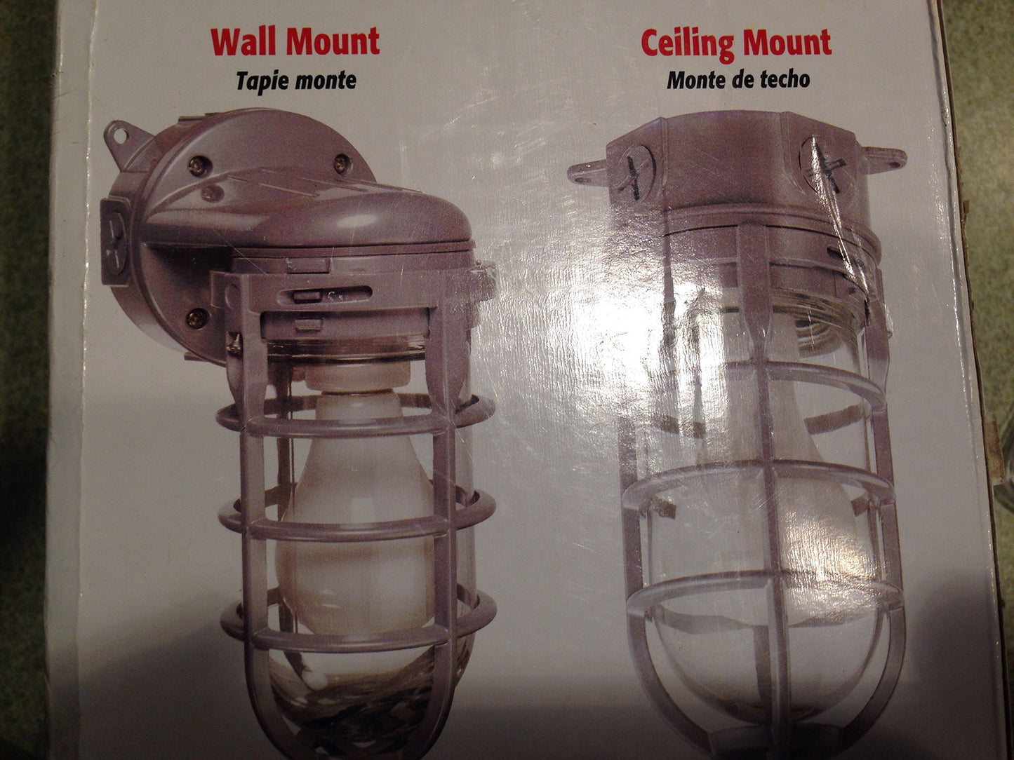 Red Dot 150-Watt Ceiling Mount Metal Cage Globe Light