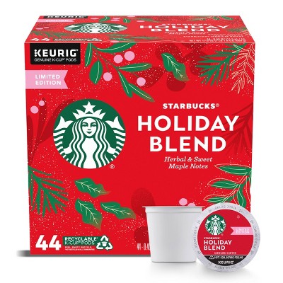 Starbucks Holiday Blend Medium Dark Roast Coffee - Keurig K-Cup Pods - 88ct