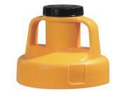 Utility Lid,w/2 In Outlet,HDPE,Yellow OIL SAFE 100209