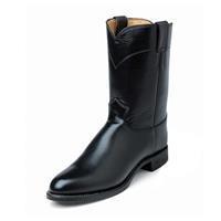 Justin Mens Melo Veal Black Roper Boots 10D