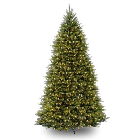 National Tree Company Holiday Ornaments & Decor 10 ft. Pre-Lit Dunhill Fir Hinged Artificial Christmas Tree with Clear Lights Greens DUH3-100LO-S