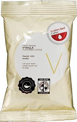 Seattle's Best Fair Trade Vanilla Blend Ground Coffee, 2 oz 42 Packs BBD 4/2019