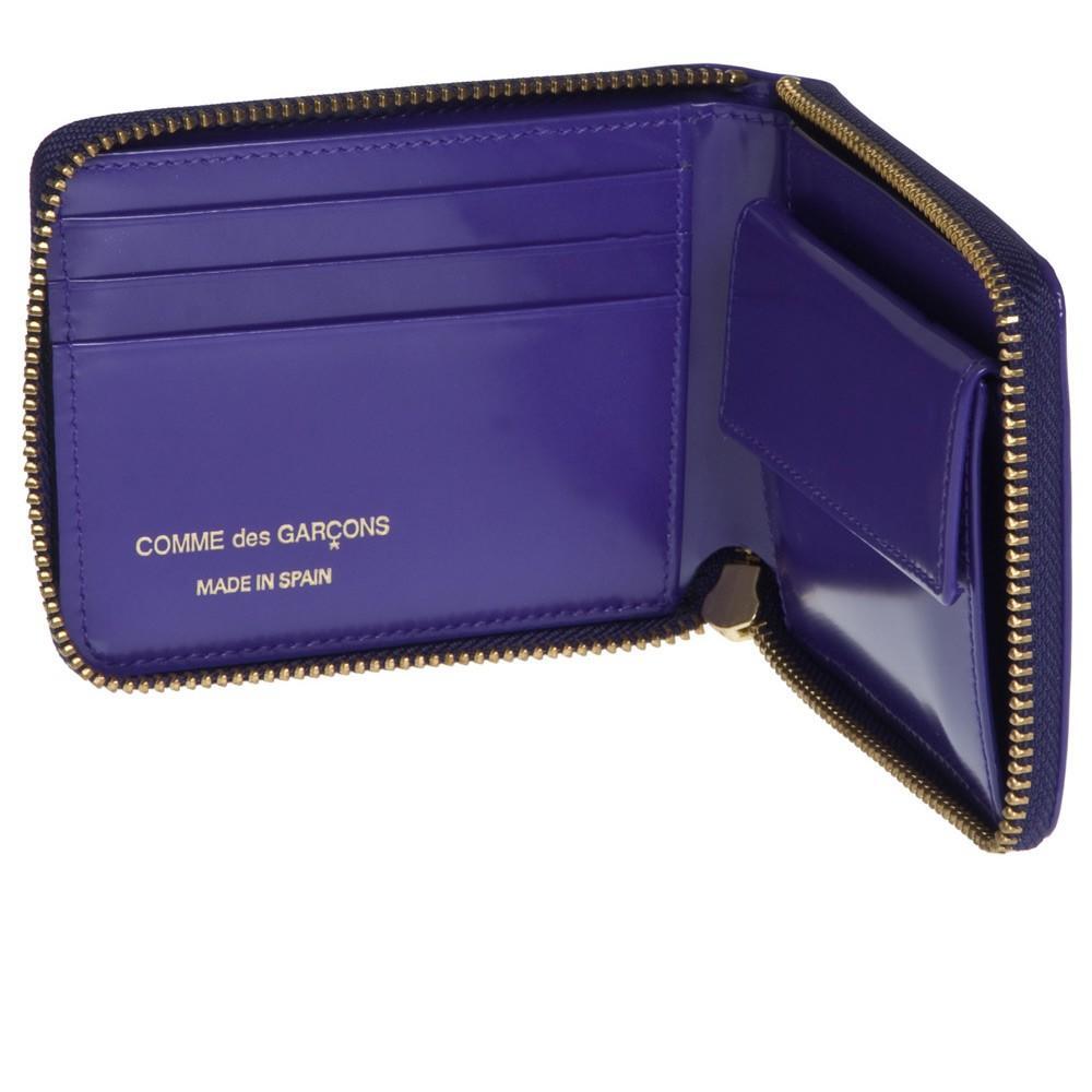 NEW Comme Des Garçons Leather Wallet Polka Dots Embossed (Purple SA7100NE)