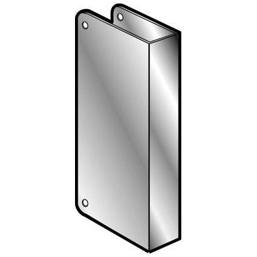 MAG #40-S Satin Stainless Steel Door Reinforcer Blank Channels w/ Mounting Holes