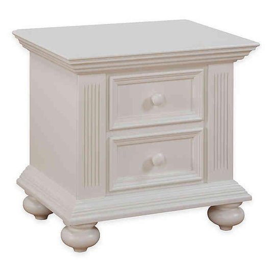 Kingsley Keyport Nightstand in White