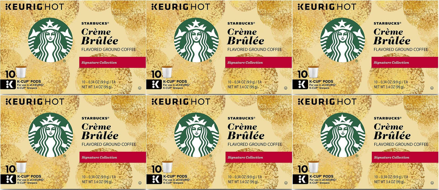 Starbucks Crème Brulée Roast K CUP Coffee for Keurig 60 COUNT BBD JAN 2020