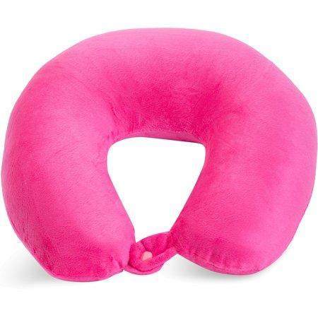 Worlds Best Signature Fiber Filled Neck Pillow  Pink