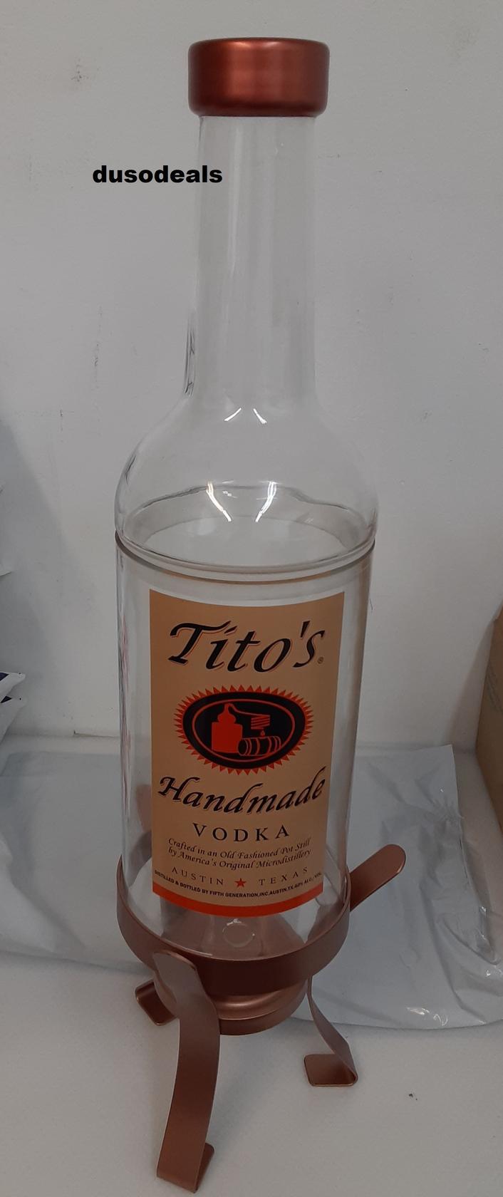 Tito Infuser Jar Holder Dispenser with Bronze stand