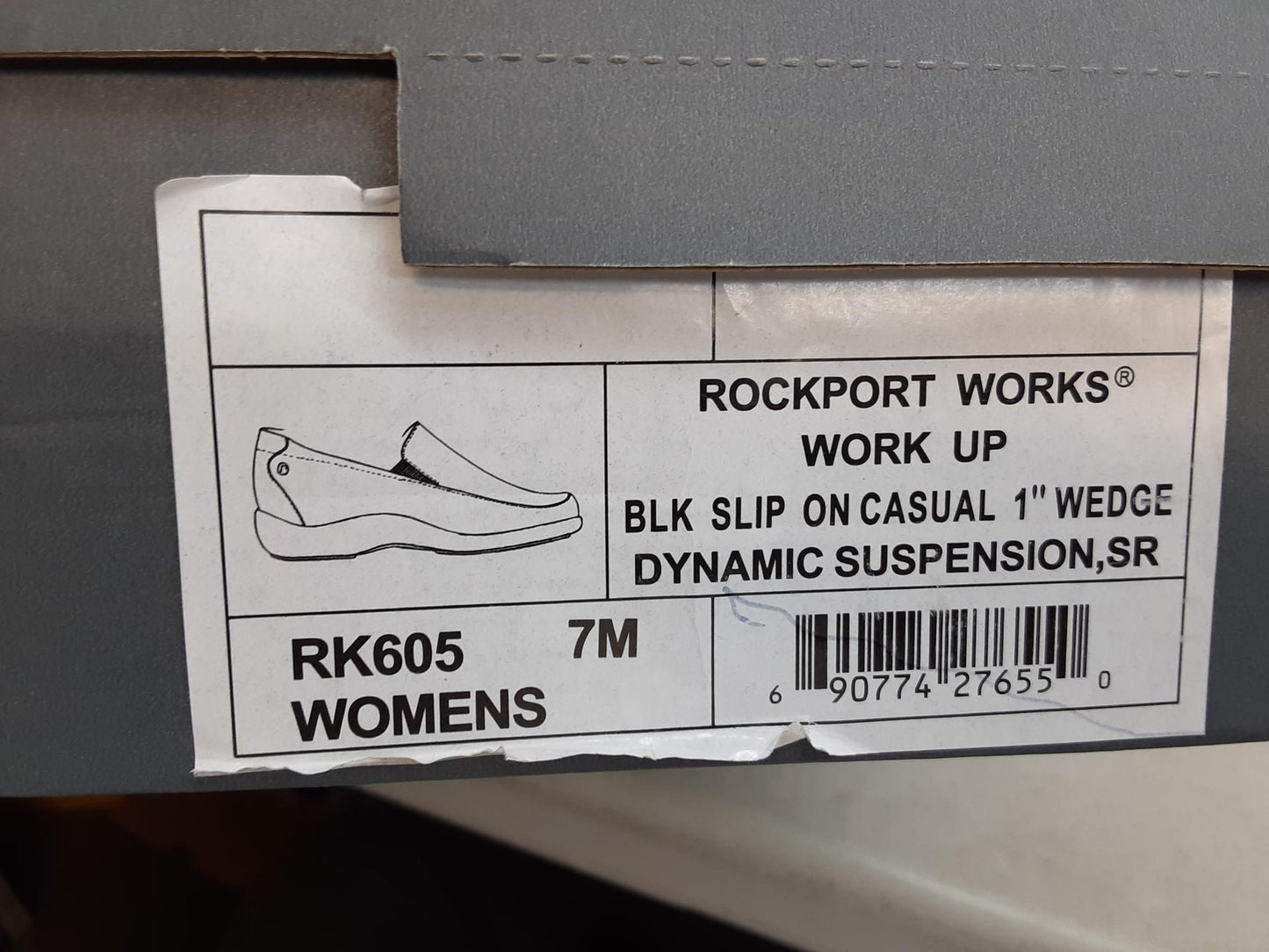 Rockport Works workup Black slip on causal 1" wedge dynamic suspension -womens