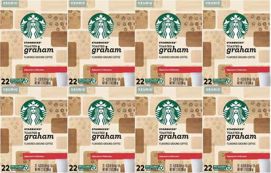 176 Starbucks K-Cups Toasted Graham  8 boxes x 22 Count Best By June 2020