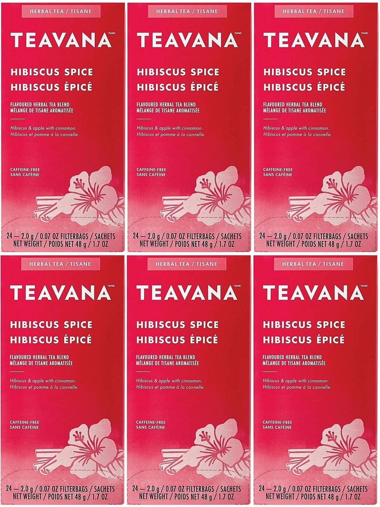 144 Teavana Hibiscus Spice Herbal Tea Bags Best Before April 2020