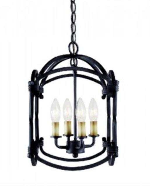 World Imports 61408-42 Hastings Collection 6-Light Hanging Lantern, Black**