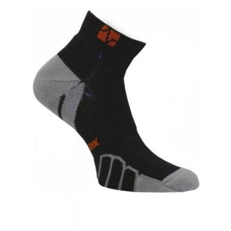 Vitalsox VT 0210 Ped Light Weight Running Socks, Black-Grey - Small