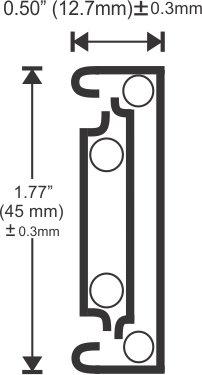 Pro 100  Series Full Extension Drawer Slide (12") Pack of 10