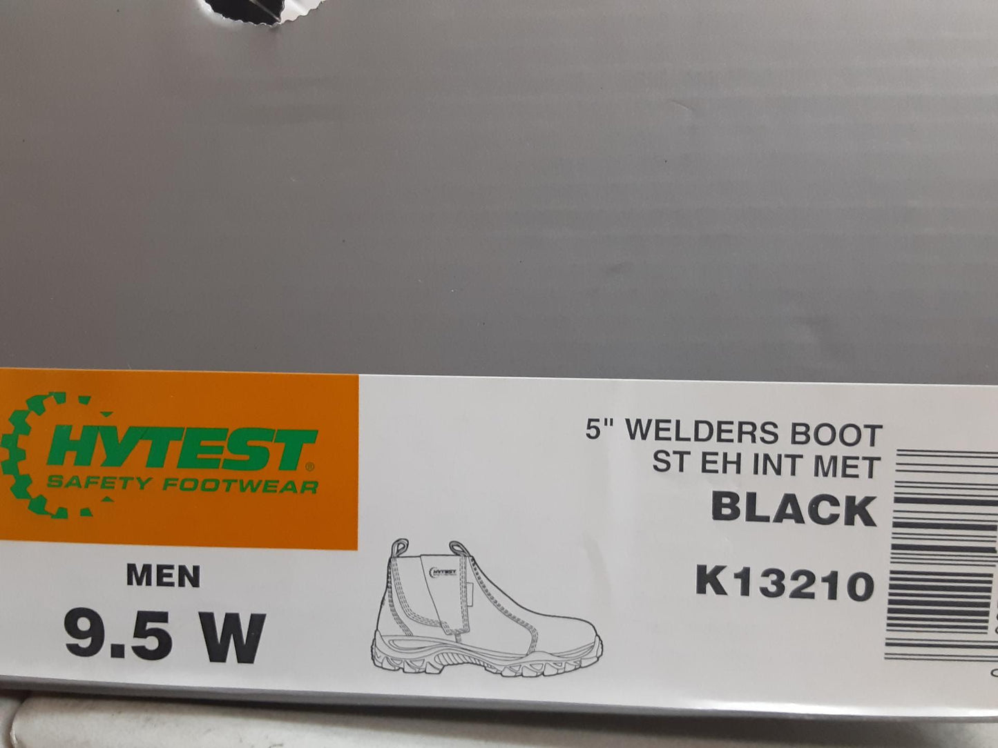 Hytest Safety Footwear 5" Welders Boot , BLACK, K13210, 9.5 WIDE MENS *READ*