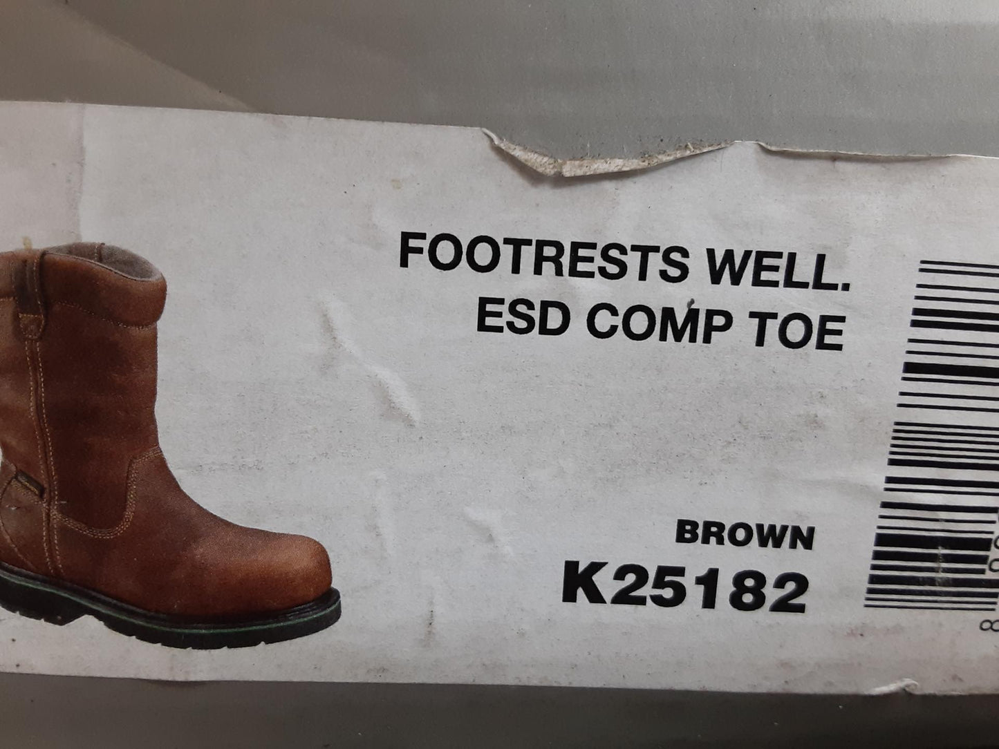 Hytest FootRests Well. ESD Comp Toe, Size 11.5D, K25182 -open box