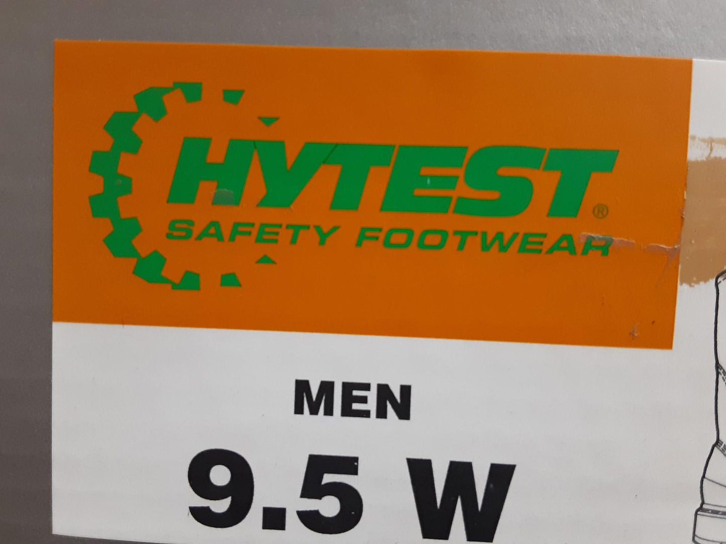 Hytest Safety Footwear WPF Wellington ST, EH, Brown,  K15761, Size 9.5 Wide