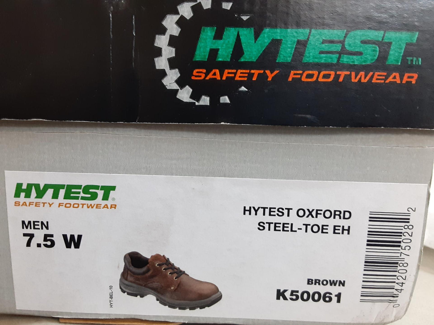 Hytest Oxford ST, EH, Size 7.5 Wide, Brown, 50061 *USED*