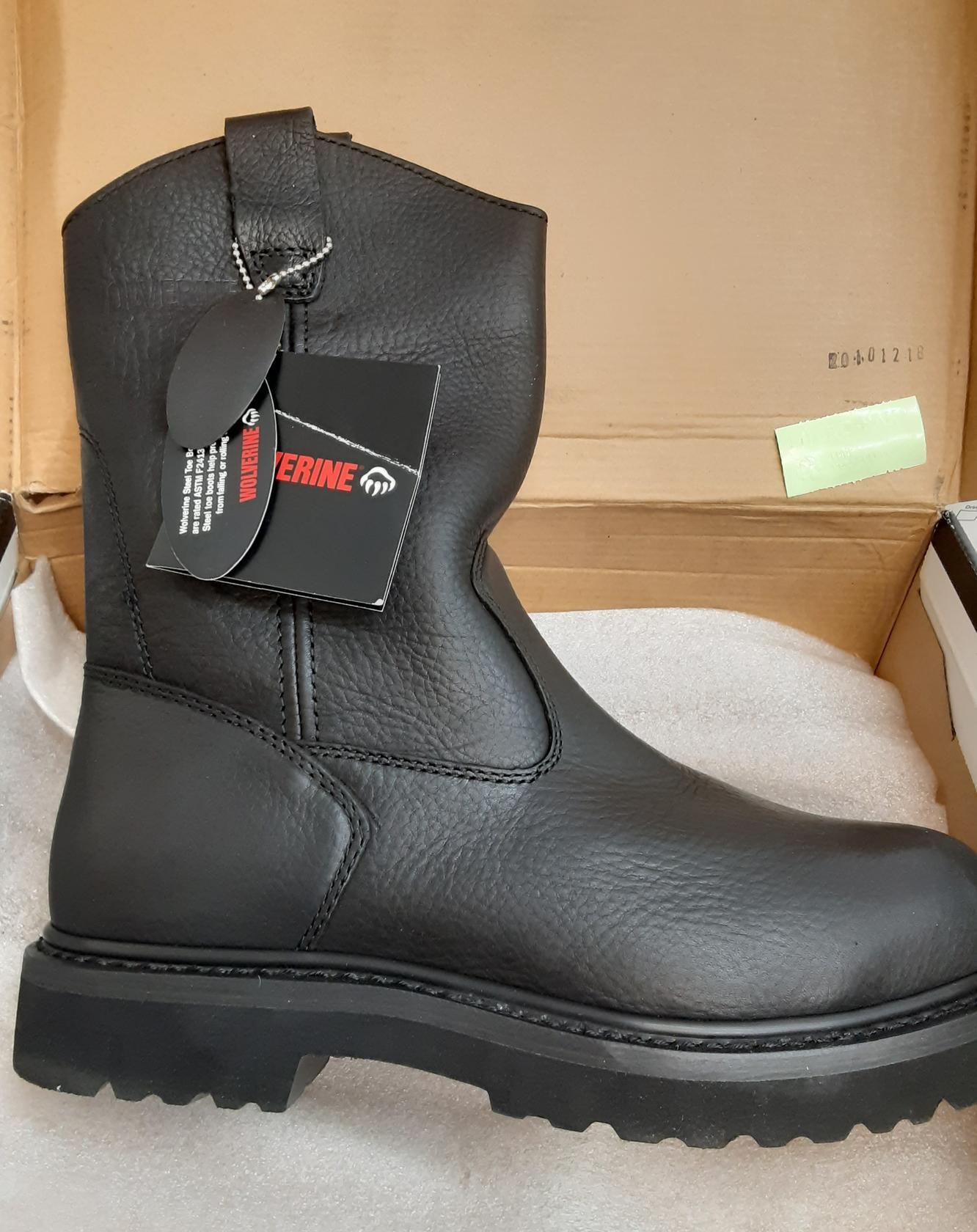 Wolverine 10" Steel Toe, Wellington, W03147, size 9 Medium, open box