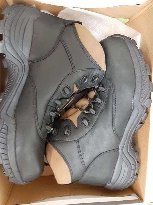 Hytest Unisex** 6" Hiker WPF, Comp Toe, EH, Black/Brown, K12170,  OPEN BOX